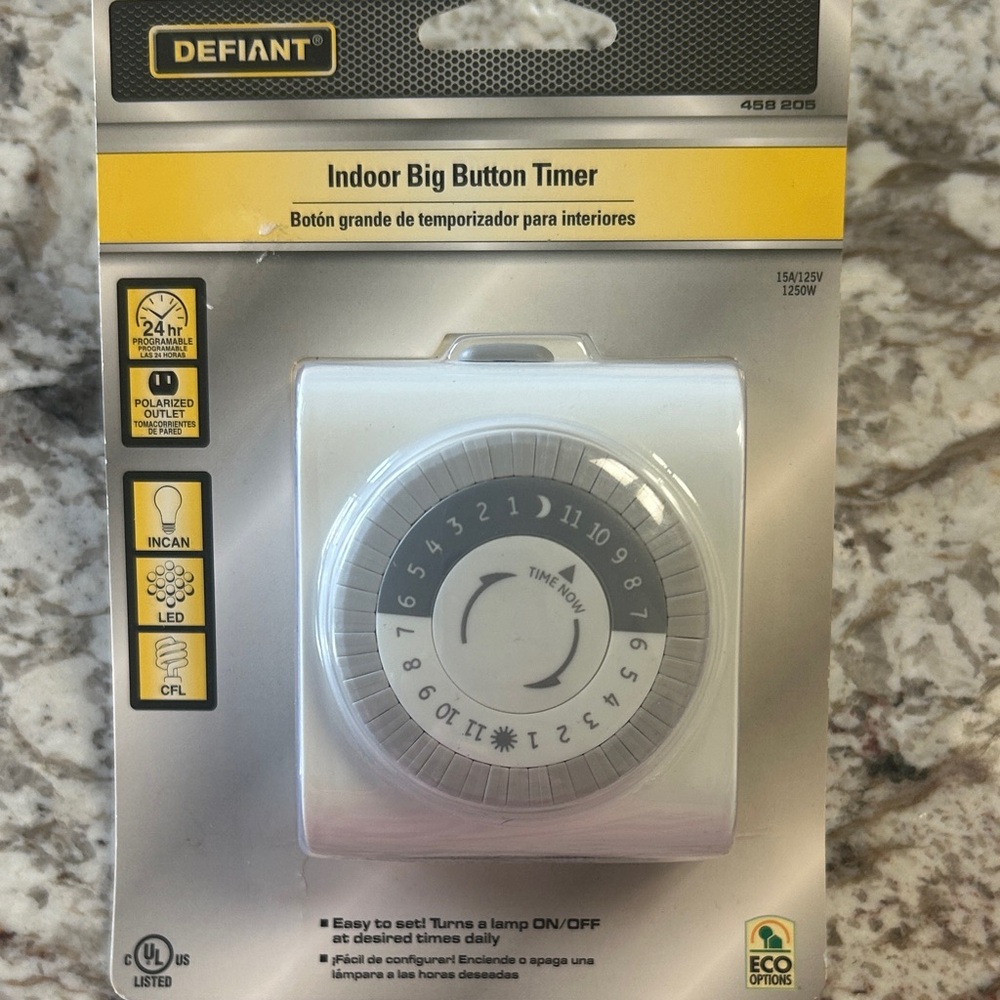 Defiant Indoor Timer with Large Button
